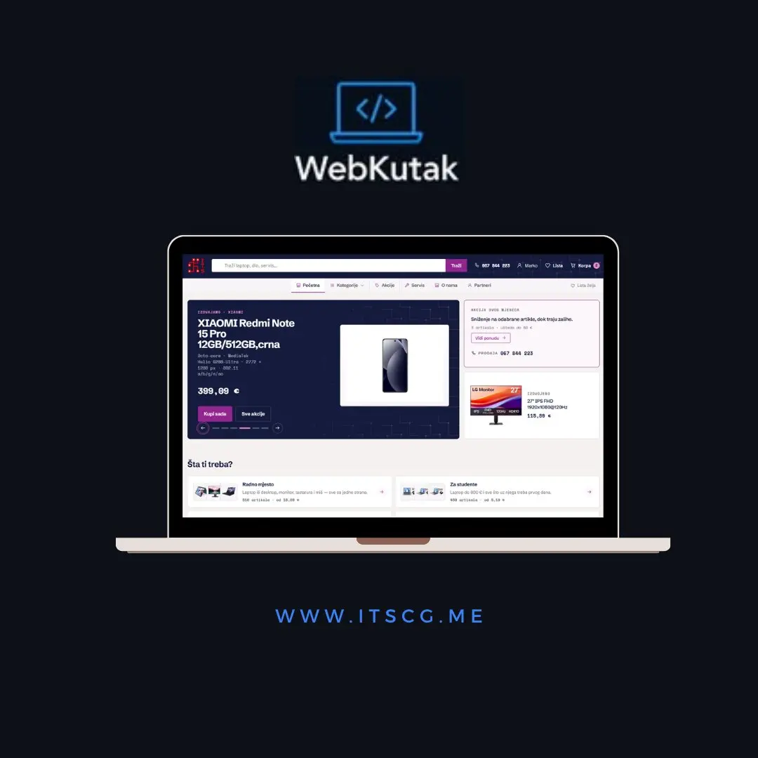 ITS Webshop — online IT equipment store in Podgorica