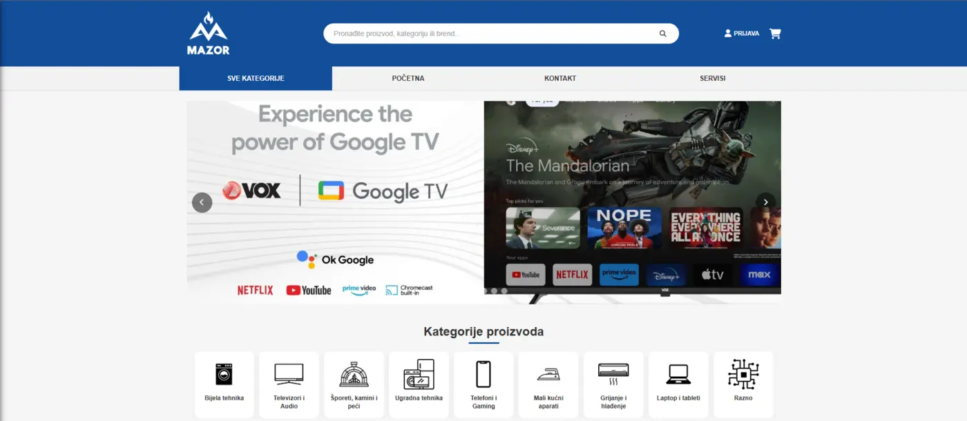 Mazor Shop — home appliances online store